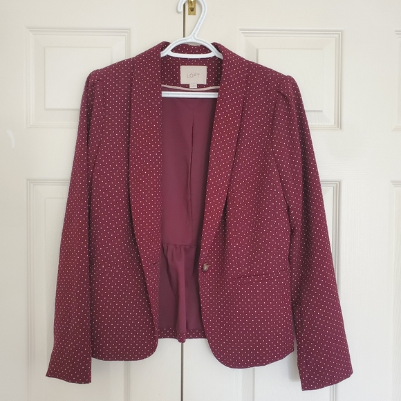 LOFT Polka Dot Blazer - Picture 2 of 6